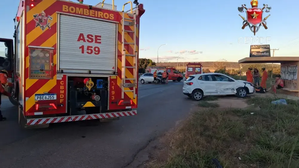 Acidente em Planaltina: dois feridos na DF-230