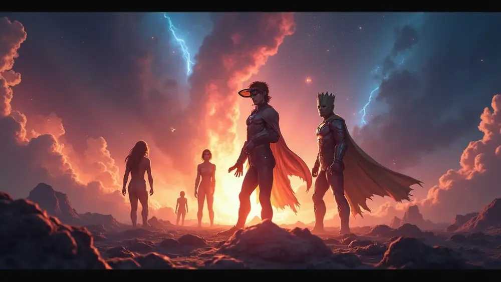 Guardiões da Galáxia: Gunn, Pratt, Groot e Rocket!
