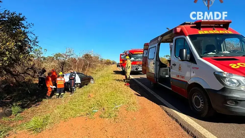 Mulher morre em acidente na DF-190, em Santa Maria