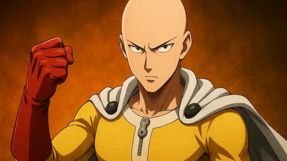 One Punch Man anime Madhouse Saitama herói careca invencível