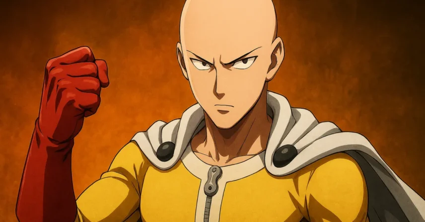 One Punch Man anime Madhouse Saitama herói careca invencível