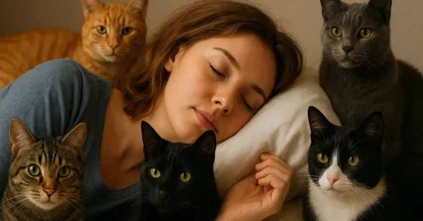 Sonhar com 5 gatos: intuição aguçada, mistério e recados sutis