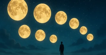 Sonhar com 8 luas no céu: mensagens espirituais intensas