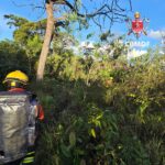 Bombeiros resgatam homem com dores nas pernas em área rural de Brazlândia